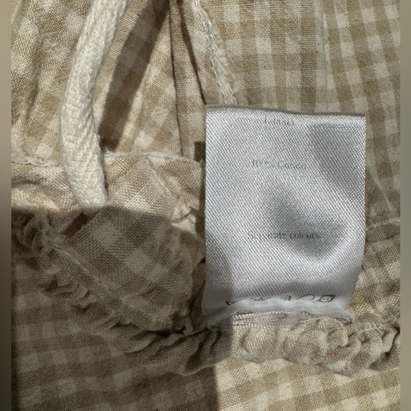 Olive Faye ribbon tan gingham side tie vest - Picture 6 of 8